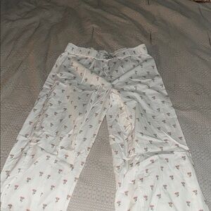 Dairy boy by Paige Lorenza Floral Print Pajama Pants size Medium white boxer
